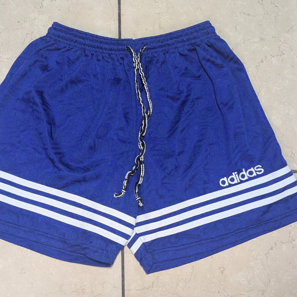 Adidas 1994 Soccer Short Men's Large Blue Color Pre-Owned In excellent Condition